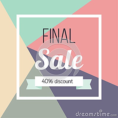 Final sale poster Vector illustration Vector Illustration