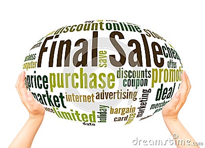Final sale word cloud sphere concept Stock Photo