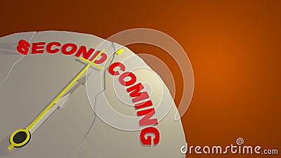 Final Seconds to Second Coming Christ Illustration Stock Photo