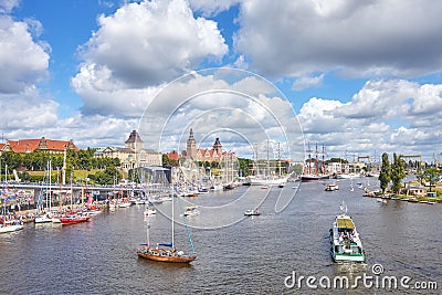 Final of The Tall Ships Races 2017 in Szczecin. Editorial Stock Photo