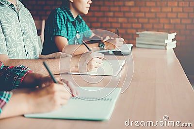 Final test University students testing exam in University Stock Photo