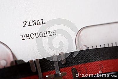 Final thoughts concept Stock Photo
