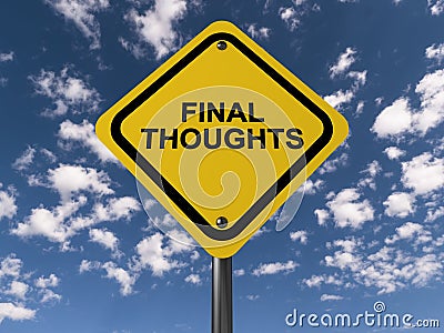 Final Thoughts Sign Stock Photo