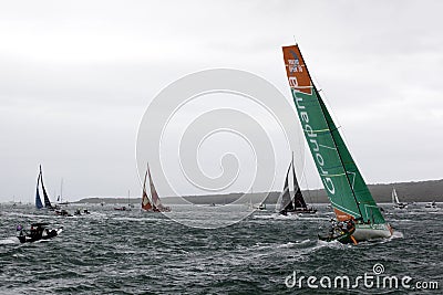 Final Turn - Volvo Ocean Race New Zealand Editorial Stock Photo