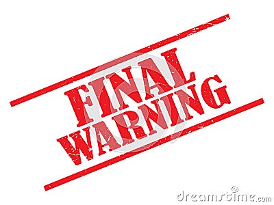 Final warning stamp Stock Photo