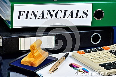 Finance accounting business organization.Finance is a category of resource allocation.On the office Desk calculator for Stock Photo