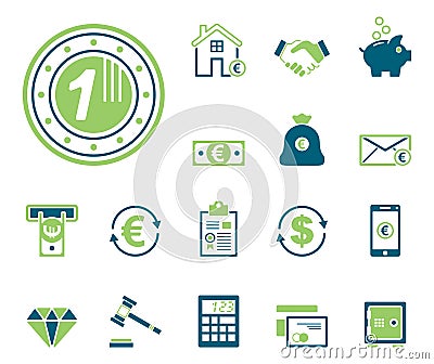 Finance & Bank - Iconset - Icons Stock Photo