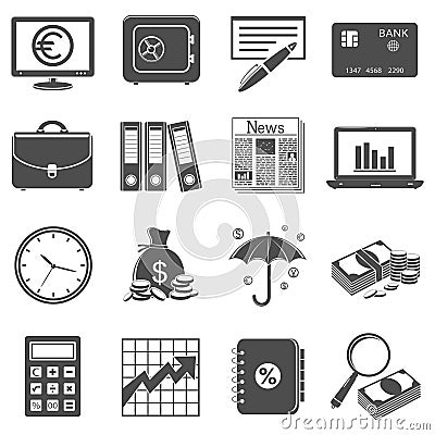 Finance and business icons Vector Illustration