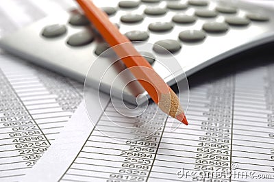 Finance calculation Stock Photo