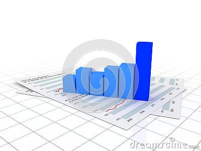 Finance Chart Stock Photo