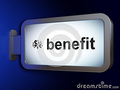 Finance concept: Benefit and Finance Symbol on billboard background Stock Photo