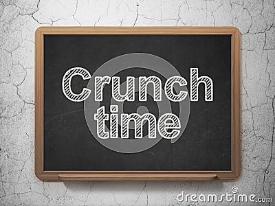 Finance concept: Crunch Time on chalkboard background Stock Photo