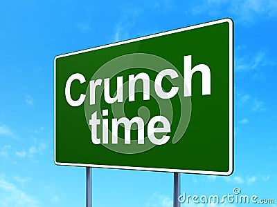 Finance concept: Crunch Time on road sign background Stock Photo