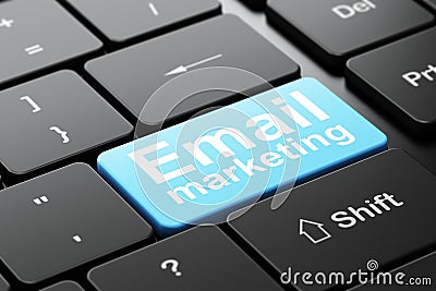 Finance concept: Email Marketing on computer Stock Photo