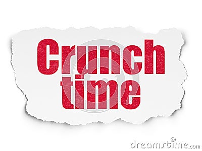 Finance concept: Crunch Time on Torn Paper background Stock Photo