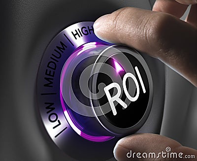 Finance Concept - ROI Stock Photo