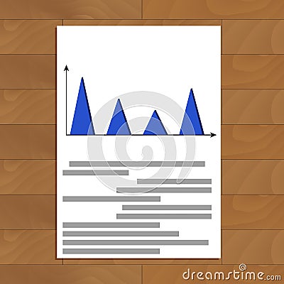 Finance document infochart Vector Illustration