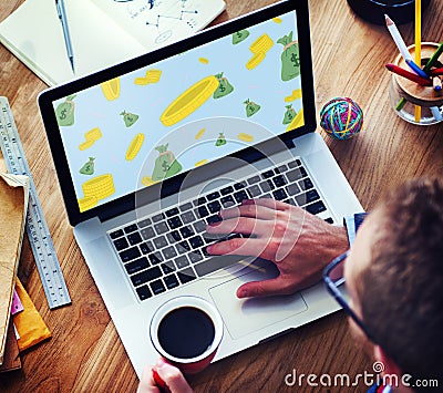 Finance Economics Access Affluent Investment Concept Stock Photo