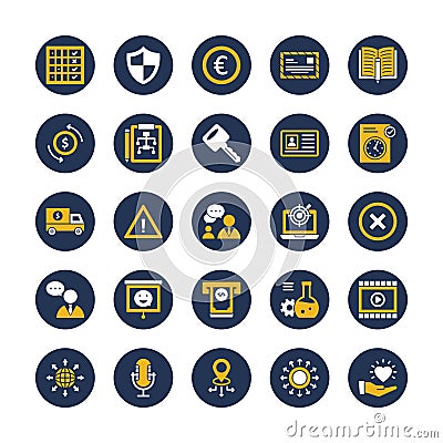 Finance and Economy Isolated Vector icons set every single icon can be easily modify or edit Vector Illustration