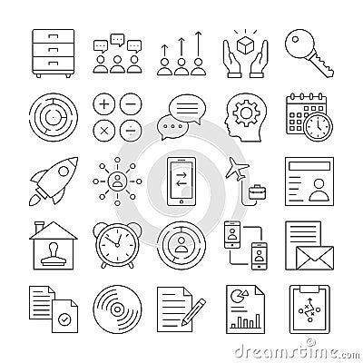 Finance and Economy Isolated Vector icons set every single icon can be easily modify or edit Vector Illustration