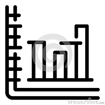 Finance graph chart icon outline vector. Team paper Vector Illustration