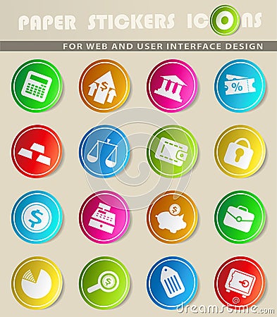 finance icon set Stock Photo