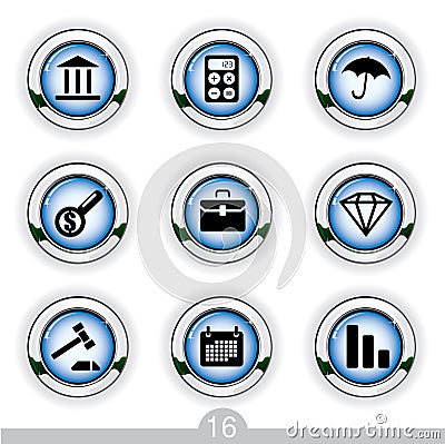 Finance icons Stock Photo