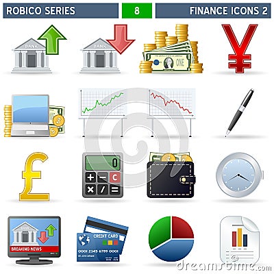 Finance Icons [2] - Robico Series Vector Illustration