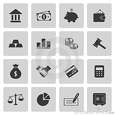 Finance icons set Vector Illustration