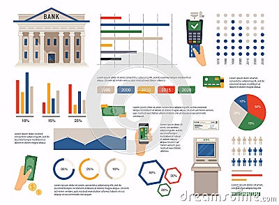 Finance infographic. Can be used for info graphics, graphic or website layout vector, numbered banners, diagram. Vector Vector Illustration