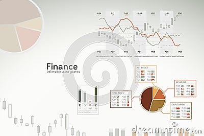 Finance infographics - graphs, charts, statistics Vector Illustration