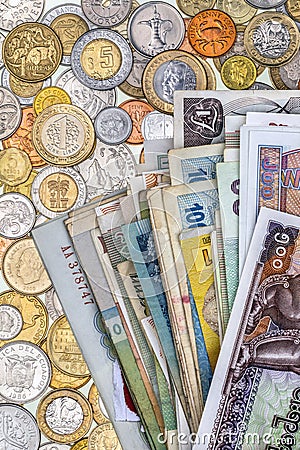 Finance - International Currency Editorial Stock Photo