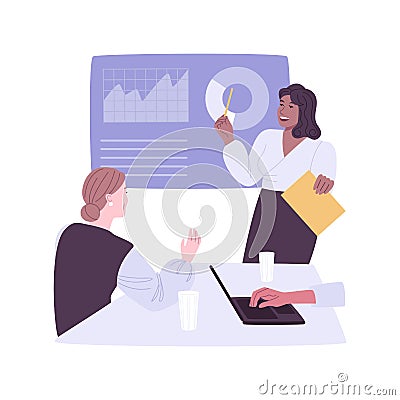 Finance manager isolated cartoon vector illustrations. Vector Illustration