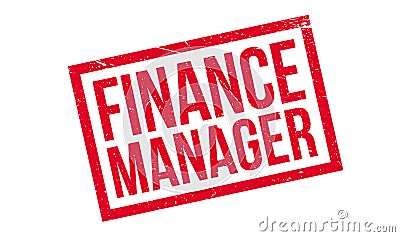 Finance Manager rubber stamp Stock Photo