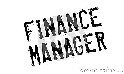 Finance Manager rubber stamp Stock Photo