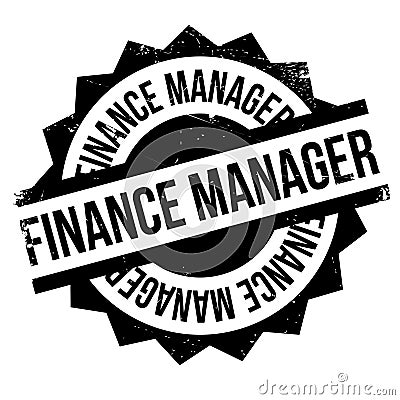 Finance Manager rubber stamp Stock Photo