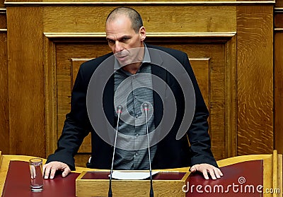 Finance Minister Yanis Varoufakis of Greece Editorial Stock Photo