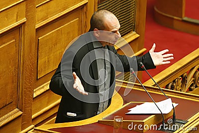 Finance Minister Yanis Varoufakis of Greece Editorial Stock Photo