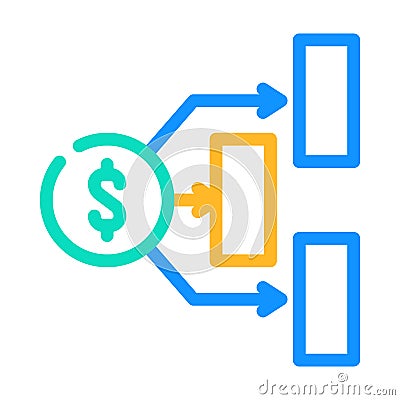 finance planning color icon vector illustration Vector Illustration