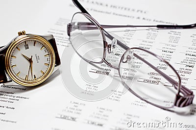 Finance Time and Money Stock Photo