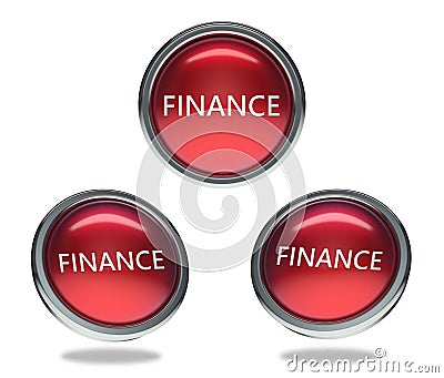 Finance glass button Stock Photo