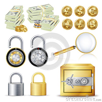 Finance Secure Concept Vector. Vector Illustration