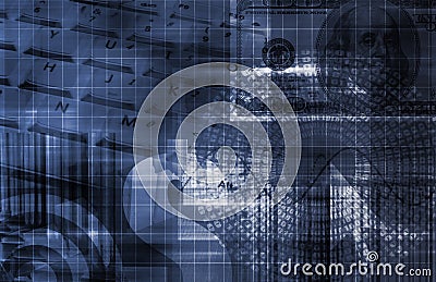 Finance Spreadsheet Tech Graph Stock Photo