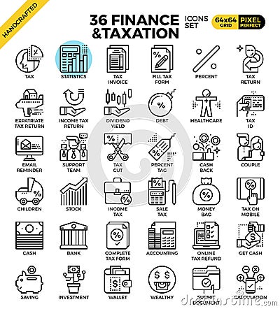 Finance and taxation Vector Illustration