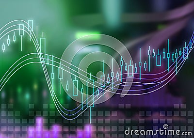 Finance trading concept. Digital graphic on background Stock Photo