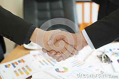 Finance Working in a business office Stock Photo