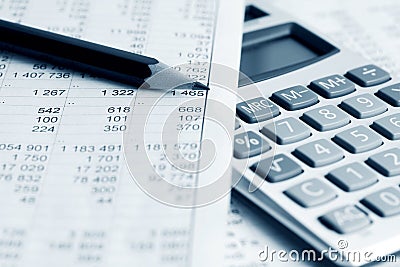 Financial accounting Stock Photo