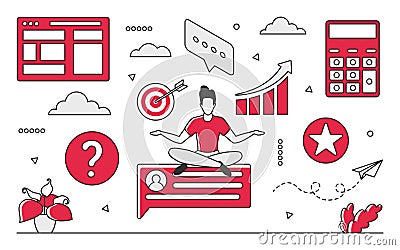 Financial accounting calculation Vector Illustration