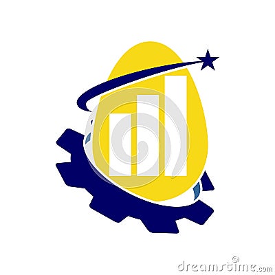 Financial Accounting Consulting Egg Logo Template Vector Icon Vector Illustration