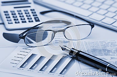 Financial accounting Stock Photo